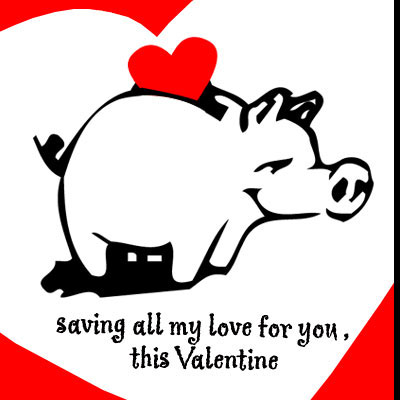 valentine piggy bank